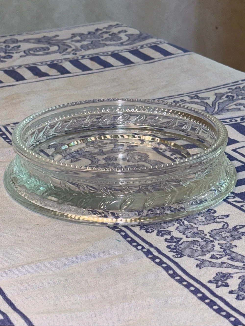 Vintage 1990s PartyLite Rondelle Clear Glass Candle Holder Retired Discontinued